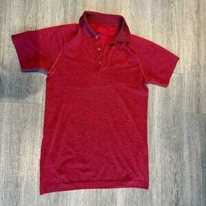 Men's Lululemon Metal Vent Polo Red - XS